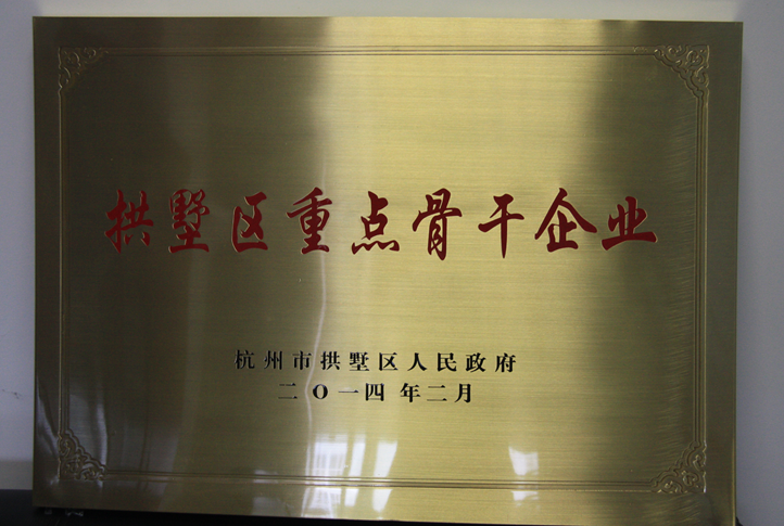 2014年3月10日，集团喜获拱墅区人民政府命名“拱墅区重点骨干企业”称号。